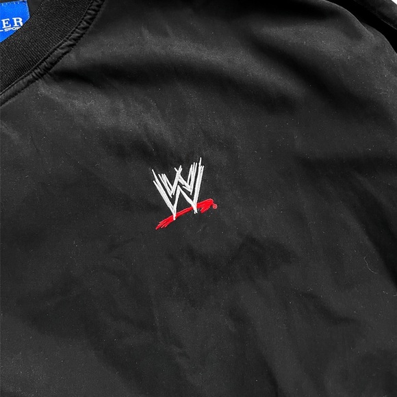 XX-Large Y2K Black Boxy WWE Windbreaker Pullover Jacket - Picture 2 of 3